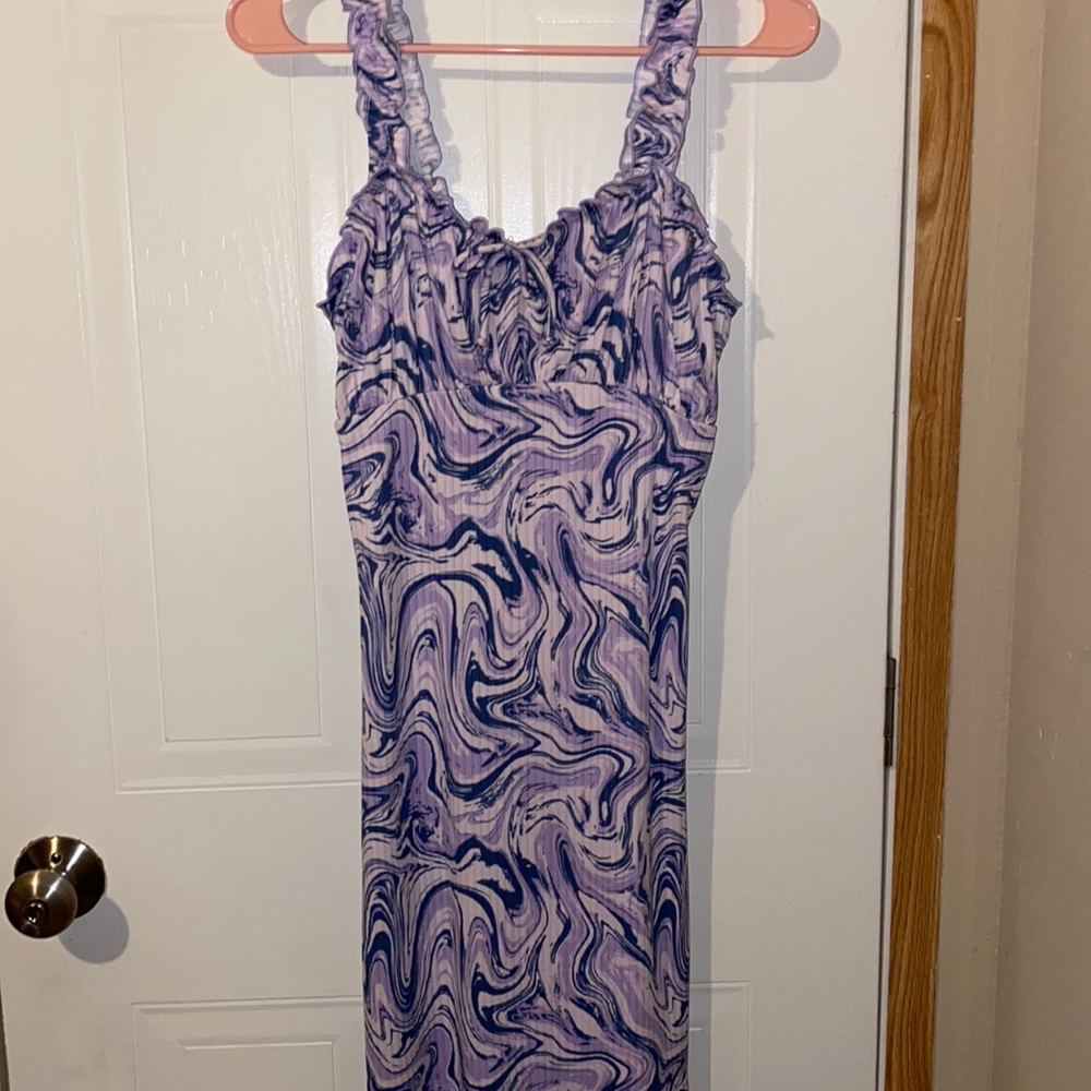 NWT Black and Purple Swirl Dress